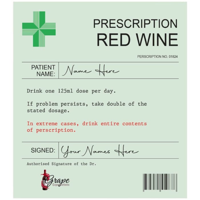 Prescription red wine